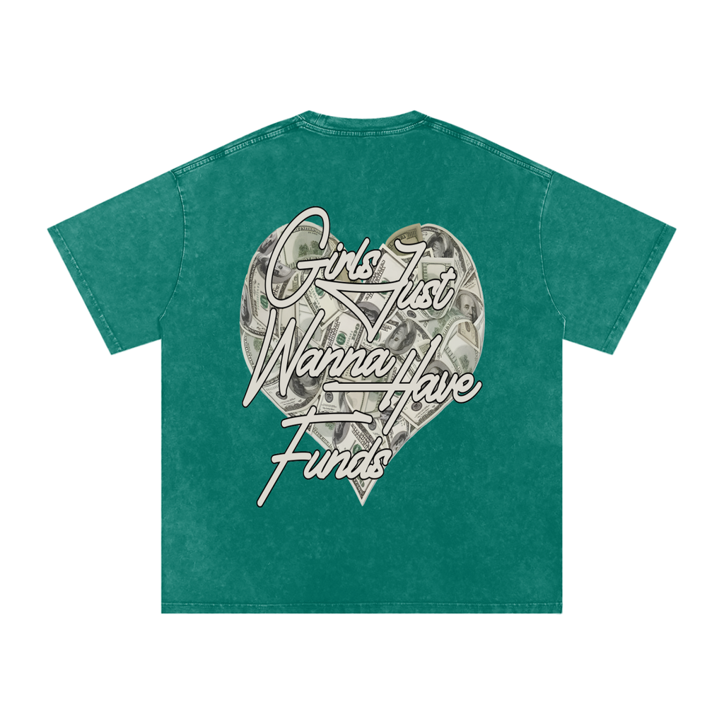 Snow Washed Oversized Cotton T-Shirt