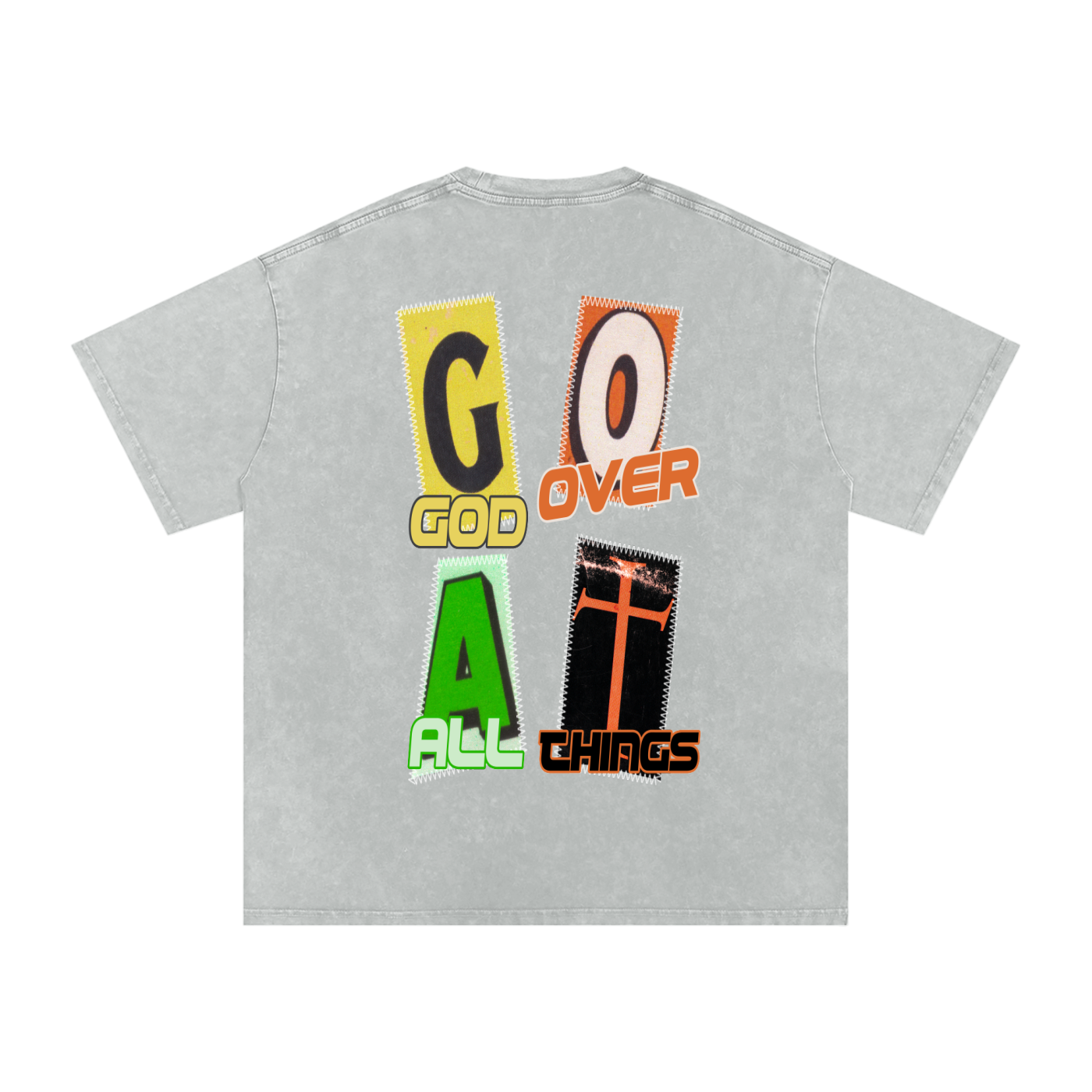 Snow Washed Oversized Cotton T-Shirt