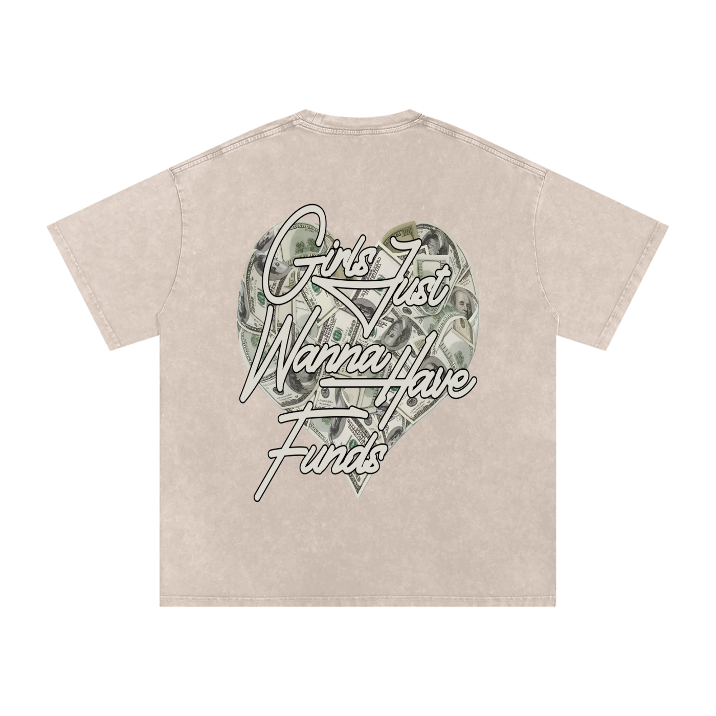 Snow Washed Oversized Cotton T-Shirt