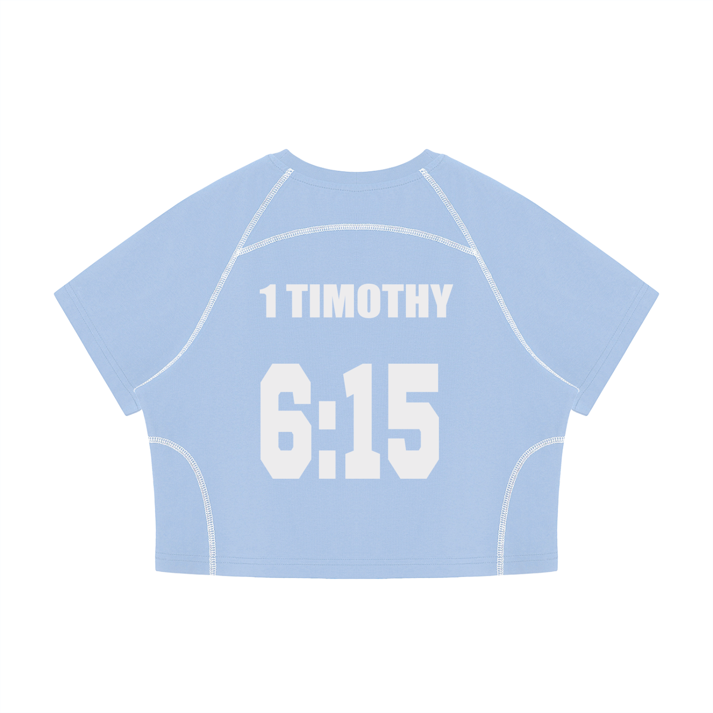 Women's Contrast Stitch Raglan Crop T-Shirt