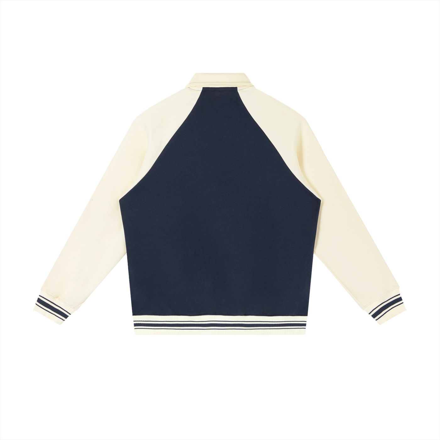 TEAM HEAVEN Contrast Raglan Sleeve Baseball Jacket