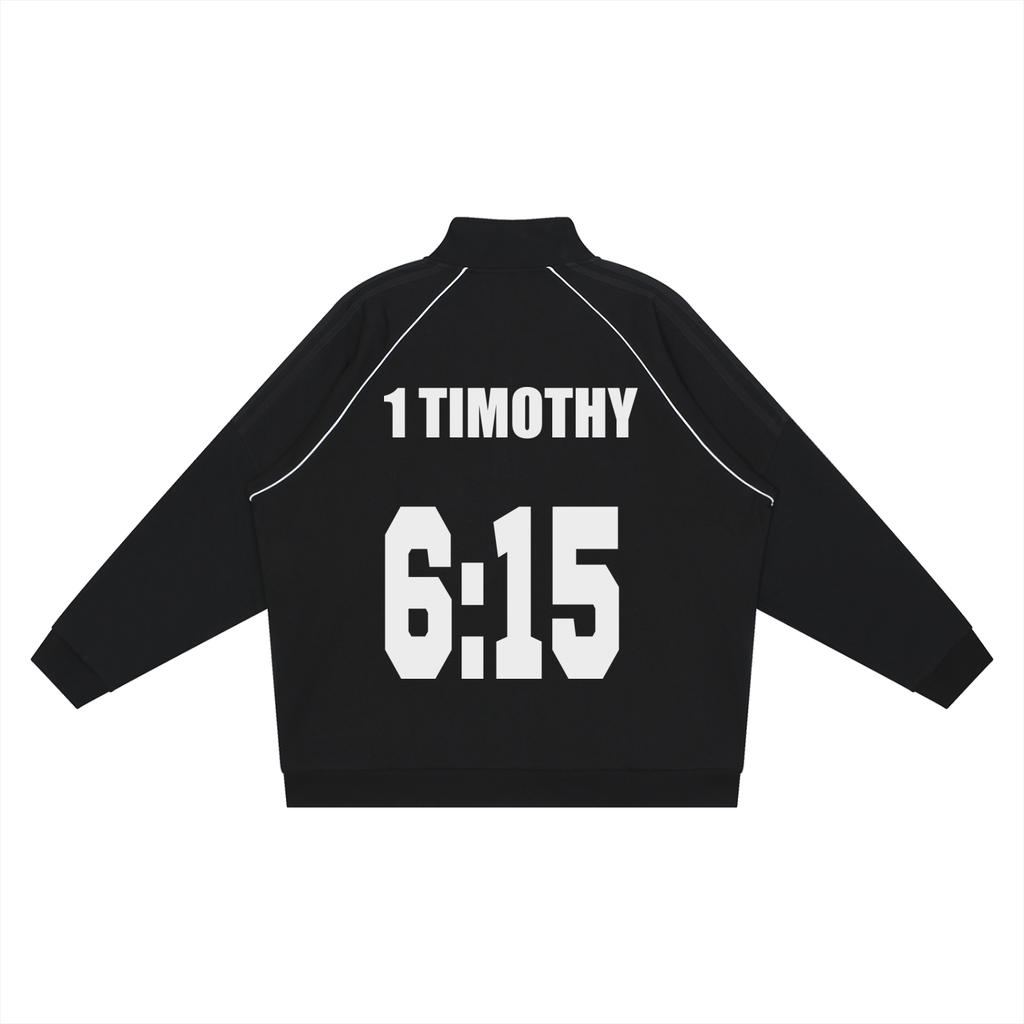 Reflection Striped Raglan Sleeve  Jacket