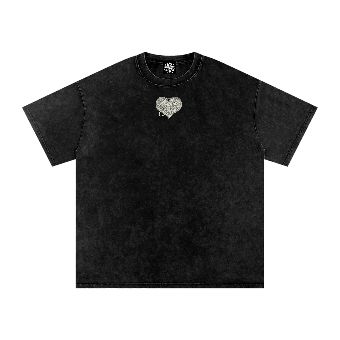 Snow Washed Oversized Cotton T-Shirt