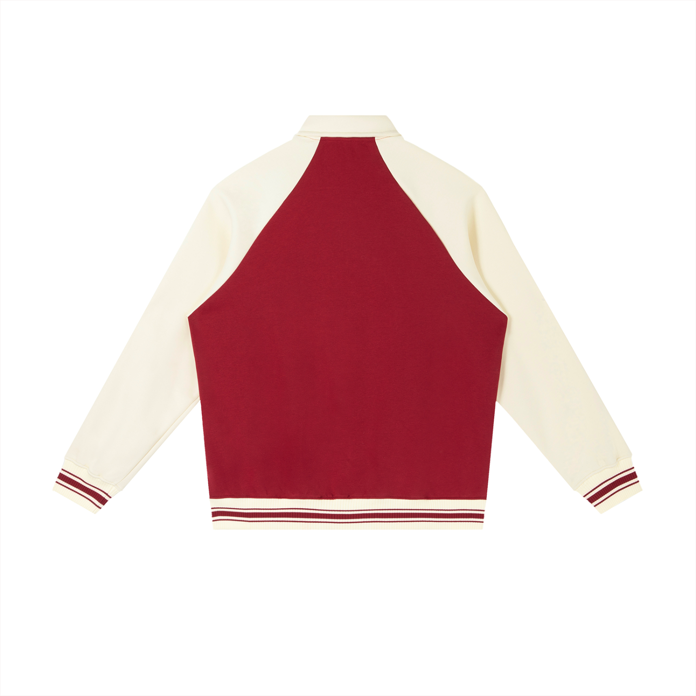 TEAM HEAVEN Contrast Raglan Sleeve Baseball Jacket