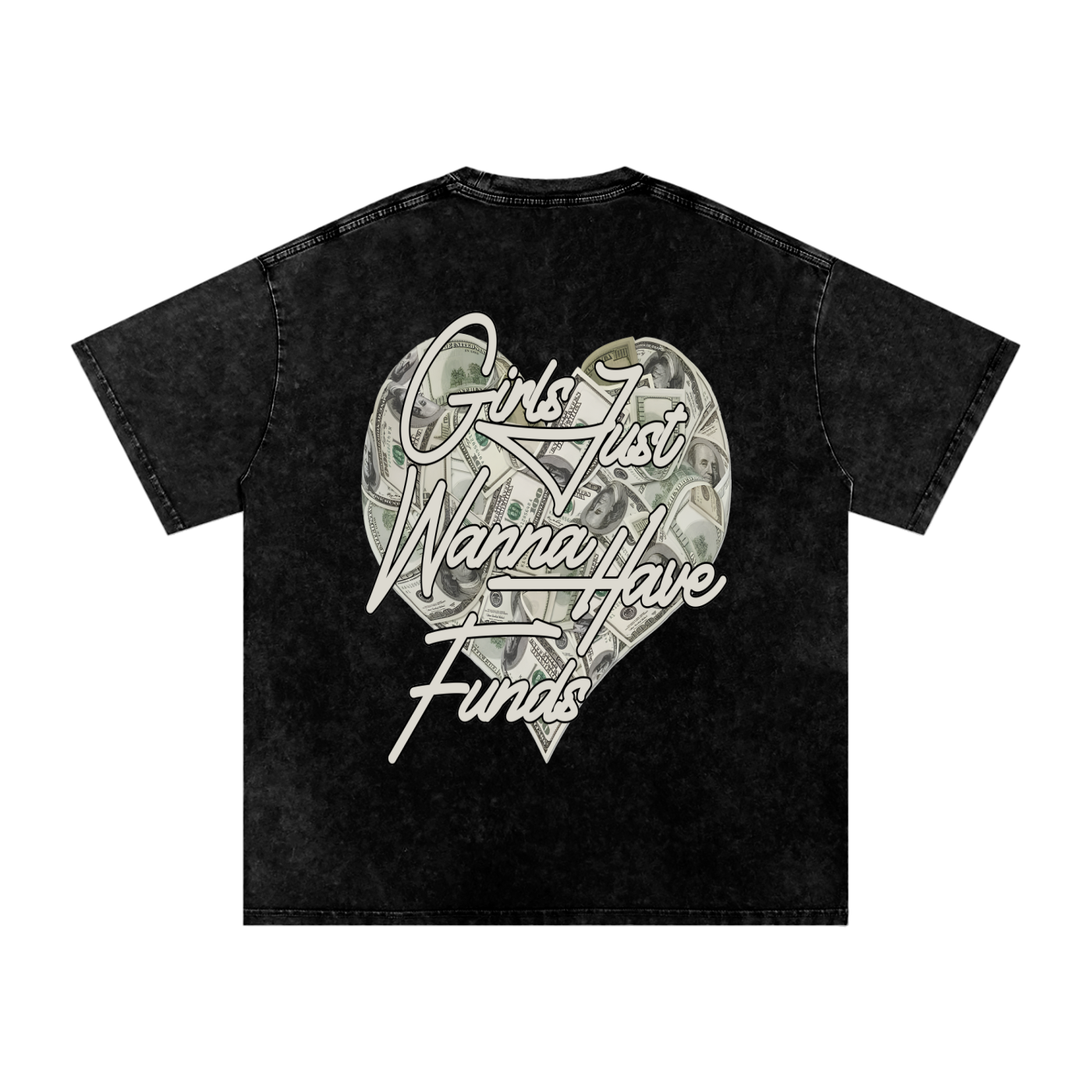 Snow Washed Oversized Cotton T-Shirt