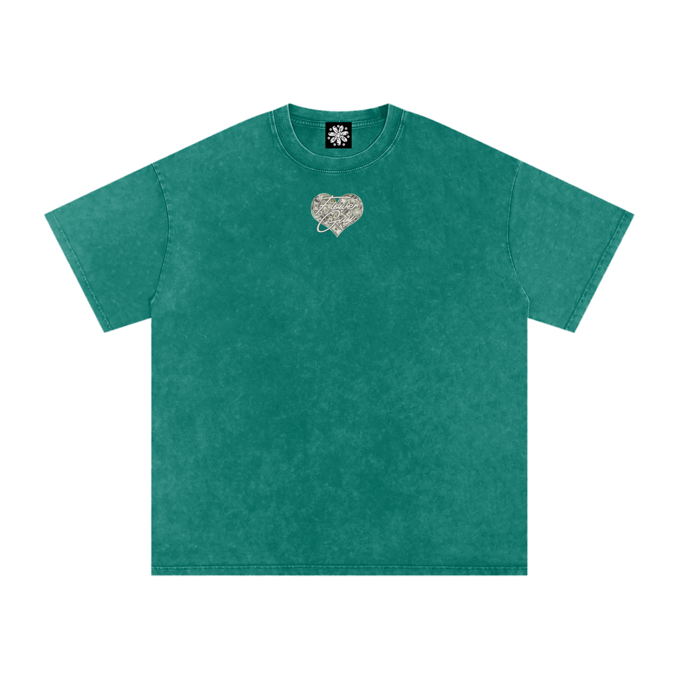 Snow Washed Oversized Cotton T-Shirt