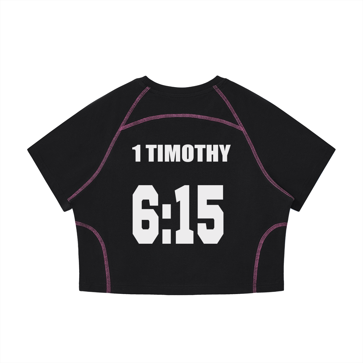 Women's Contrast Stitch Raglan Crop T-Shirt