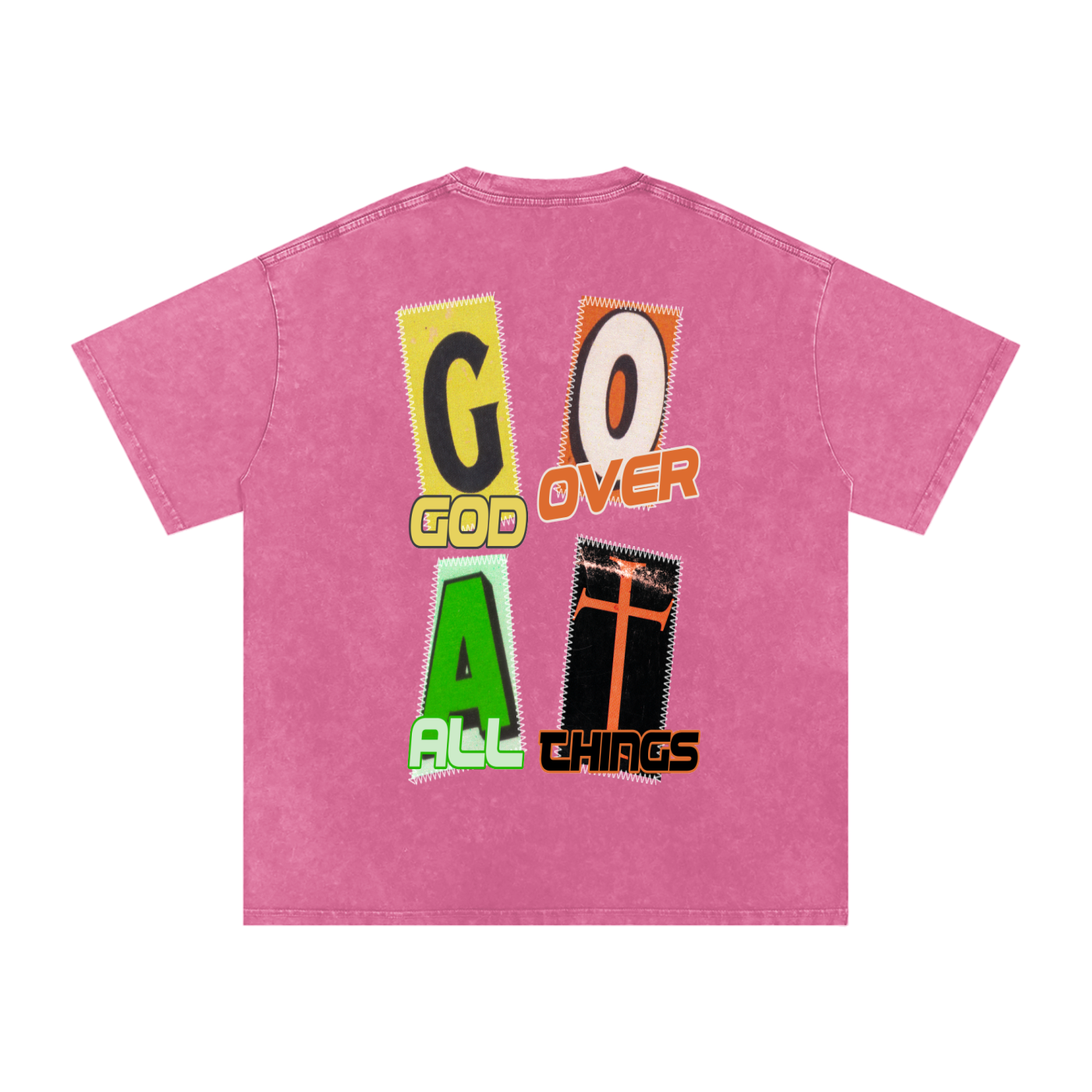 Snow Washed Oversized Cotton T-Shirt