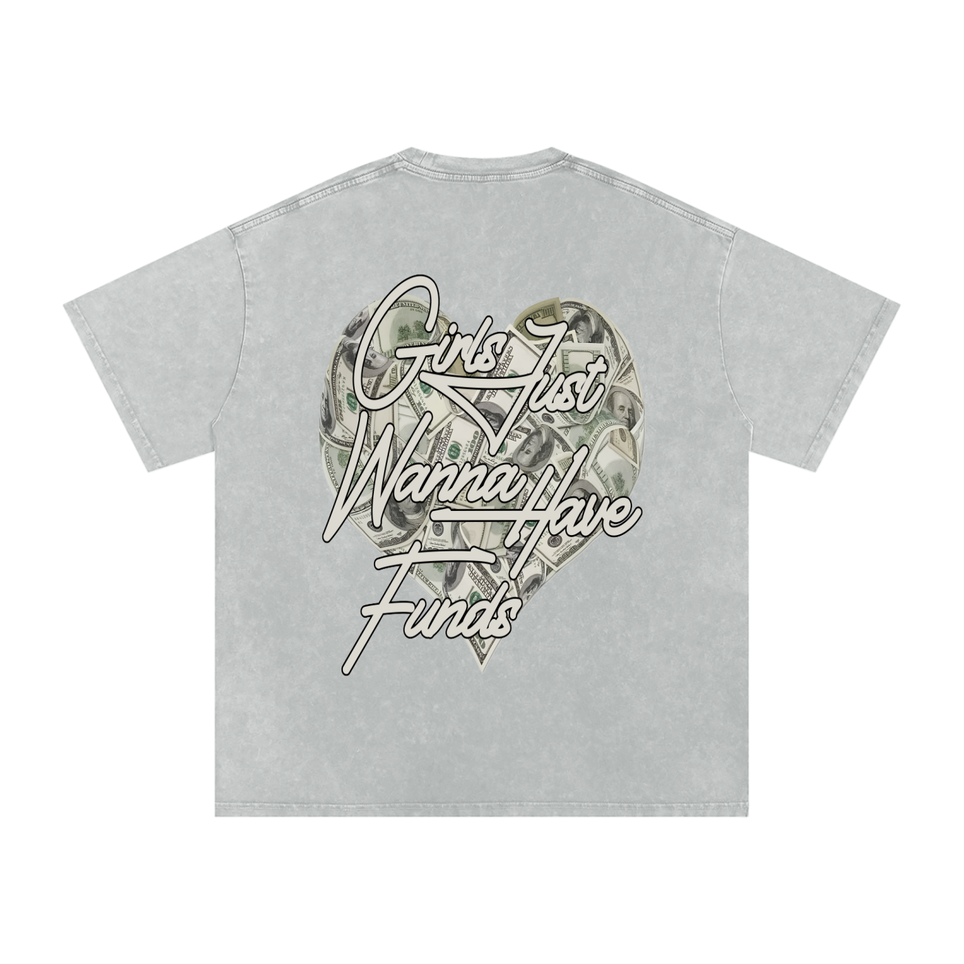 Snow Washed Oversized Cotton T-Shirt