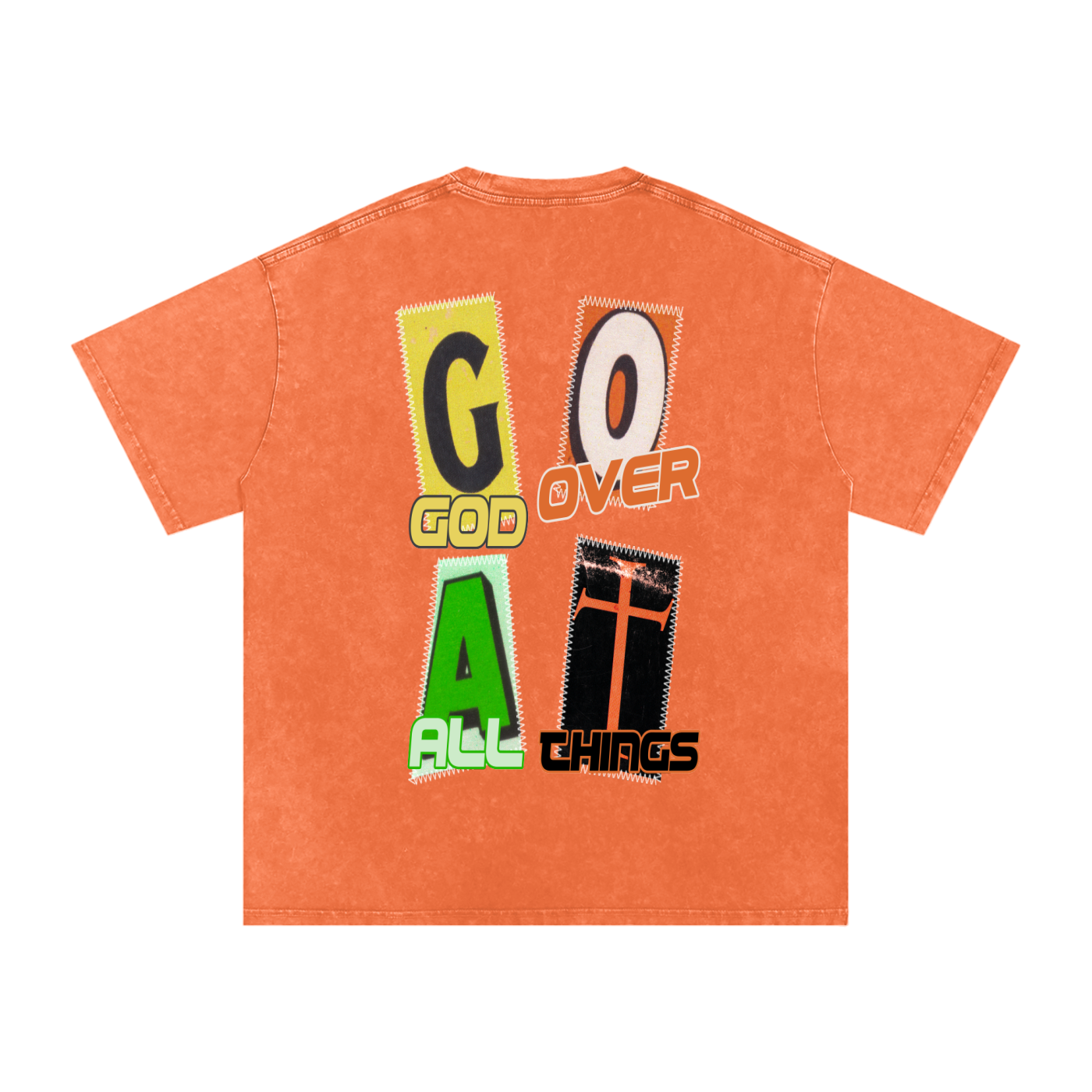 Snow Washed Oversized Cotton T-Shirt