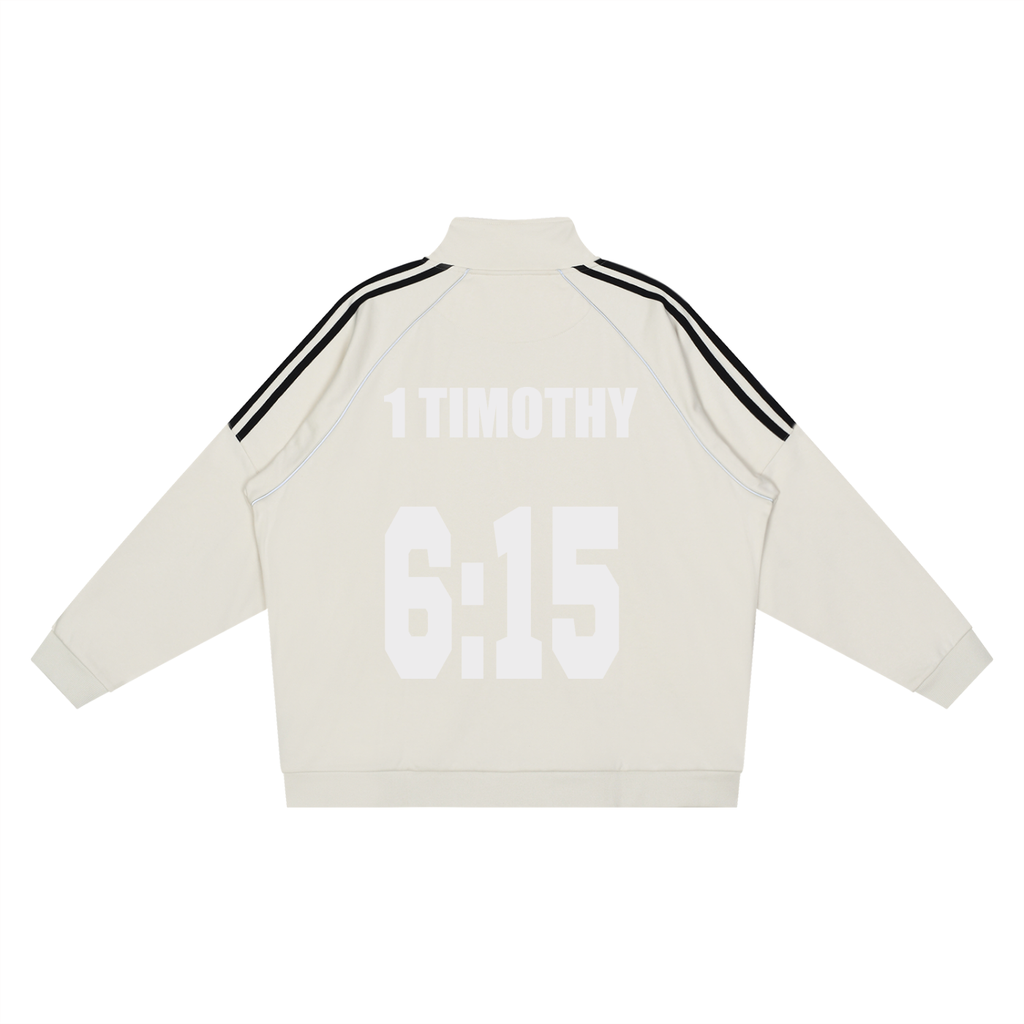 Reflection Striped Raglan Sleeve  Jacket