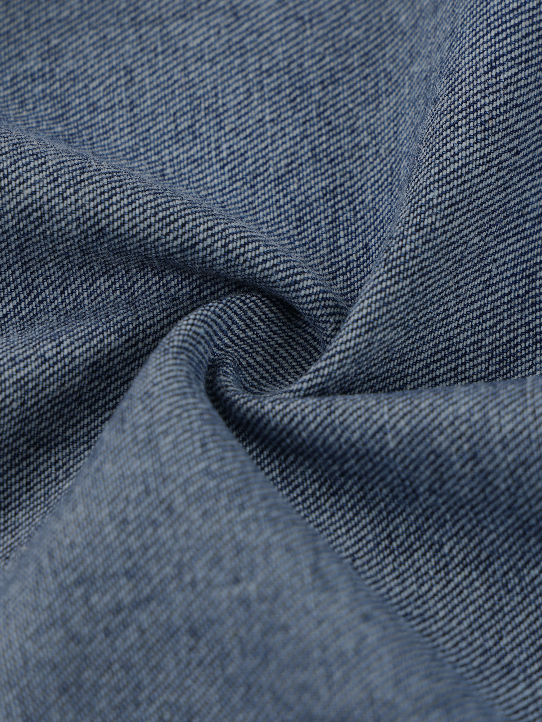 Unisex Vintage Wash Boxy Quarter-Zip Denim Shirt